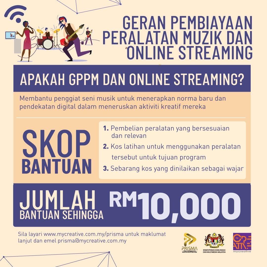 Contoh dana yang pernah dikeluarkan oleh Kerajaan dalam bidang muzik Image